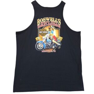 Vtg Harley Davidson Tank Top 2XL Boswell's Nashville Music City Pinup Girl 2008